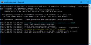 CC Miner Screen - startup (Image: BIUK)