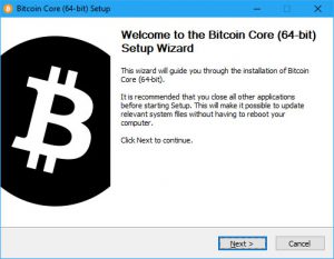 Starting the Bitcoin Core Installer (Image: BIUK)
