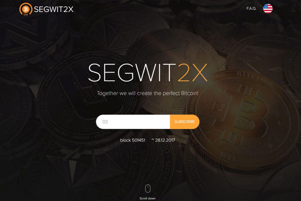 Home Page Segwit2X site (Image: b2x-segwit.io)