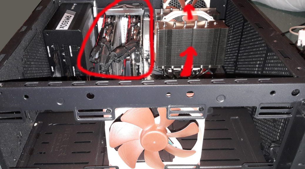 The current airflow largely bypasses the hot graphics cards (Image: BIUK)